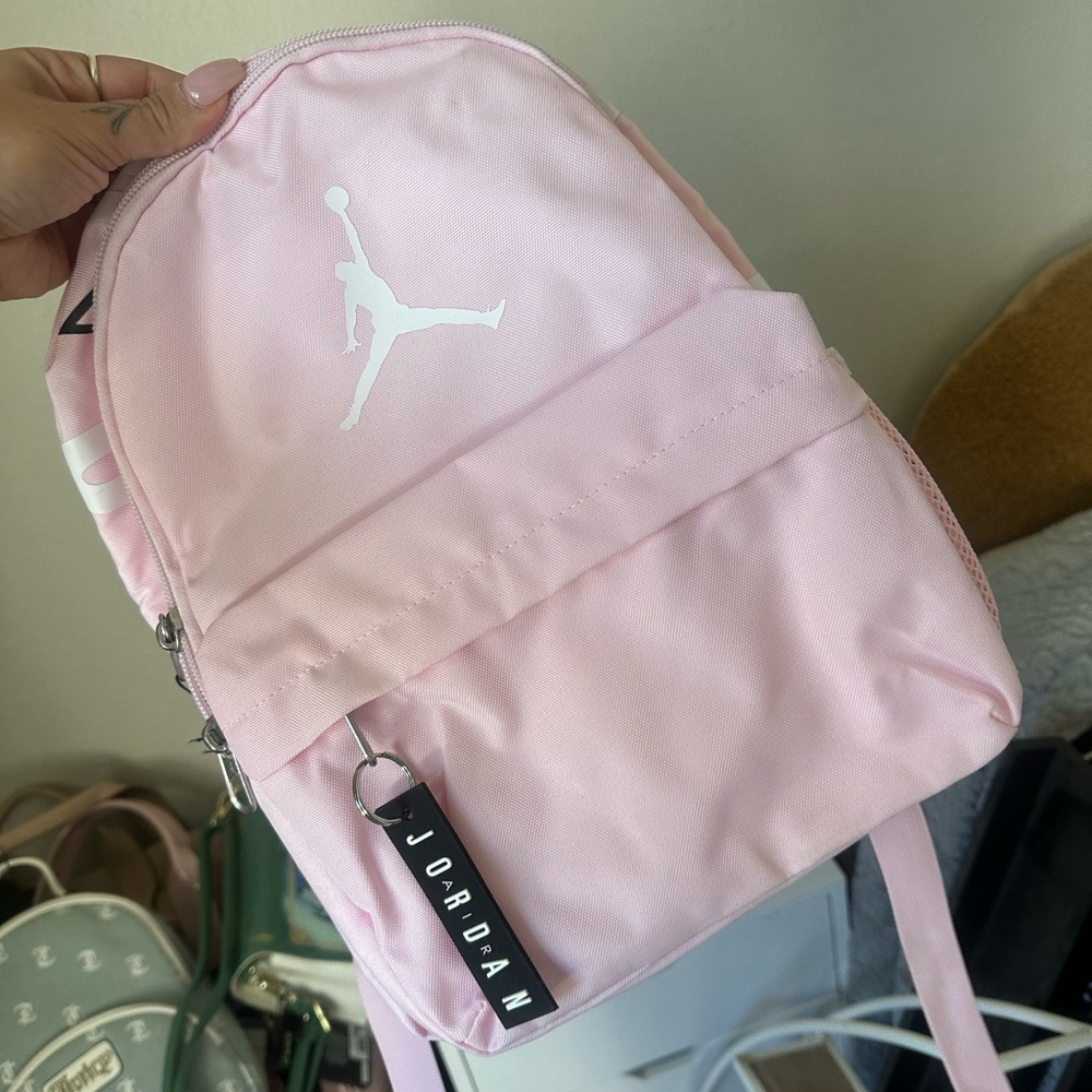 Jordan Light Pink Backpack with White Logo